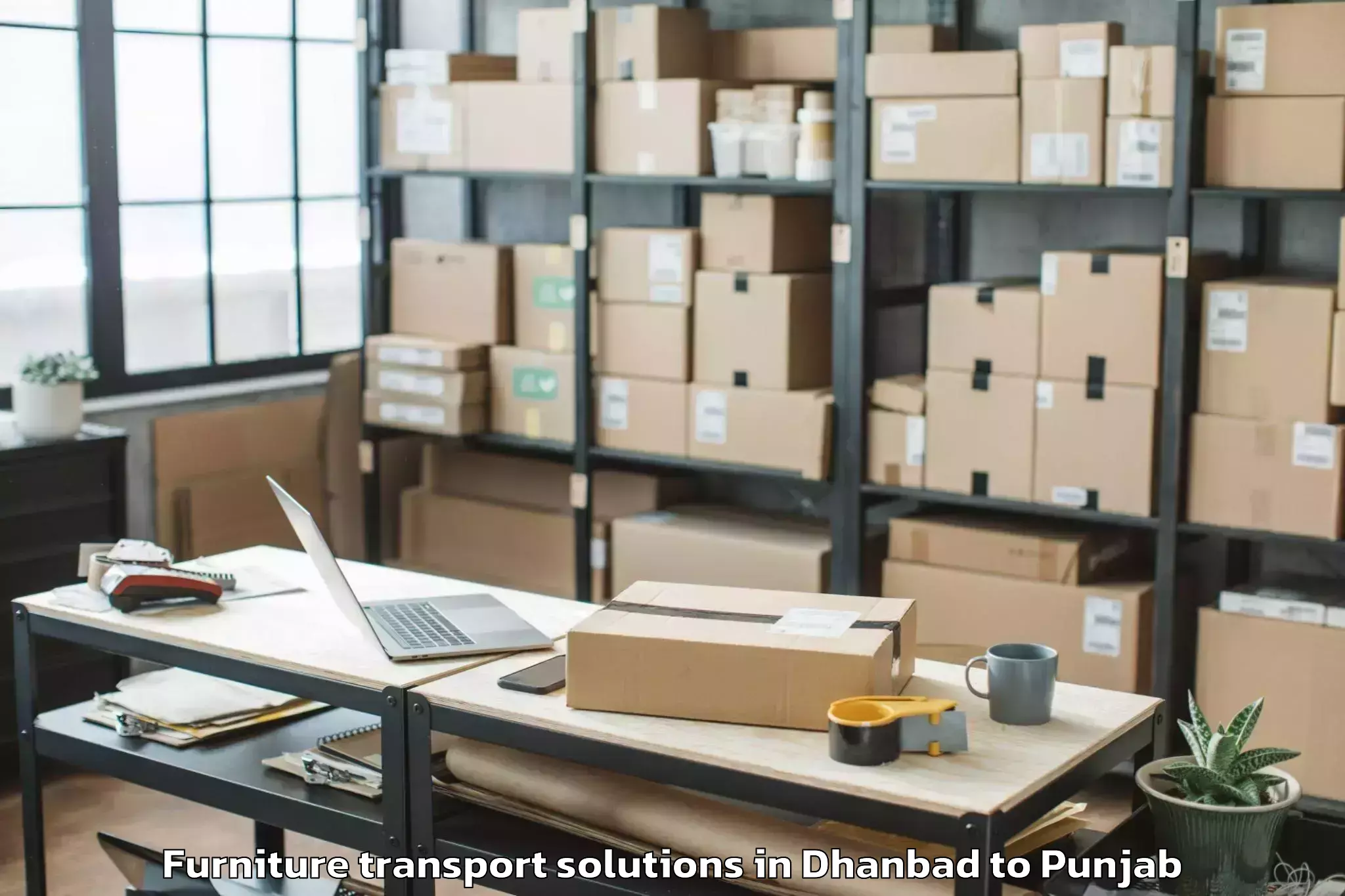 Hassle-Free Dhanbad to Guru Har Sahai Furniture Transport Solutions